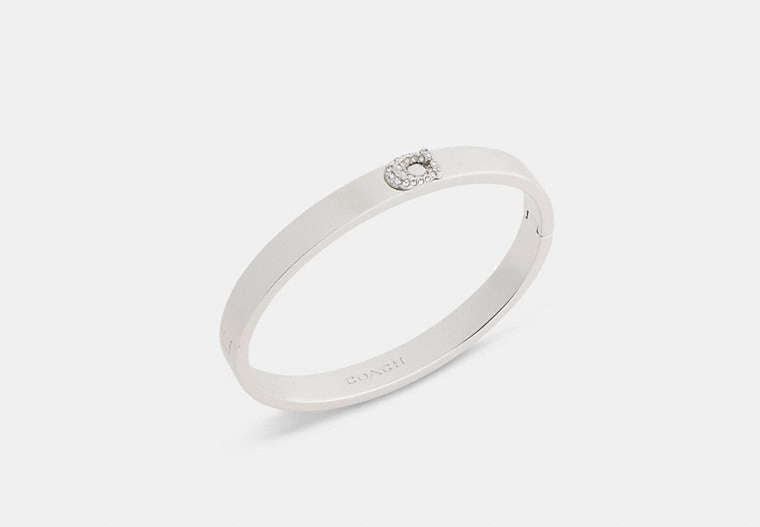 Pavé C Hinged Bangle