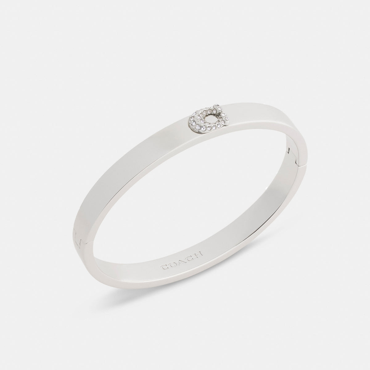 Pavé C Hinged Bangle