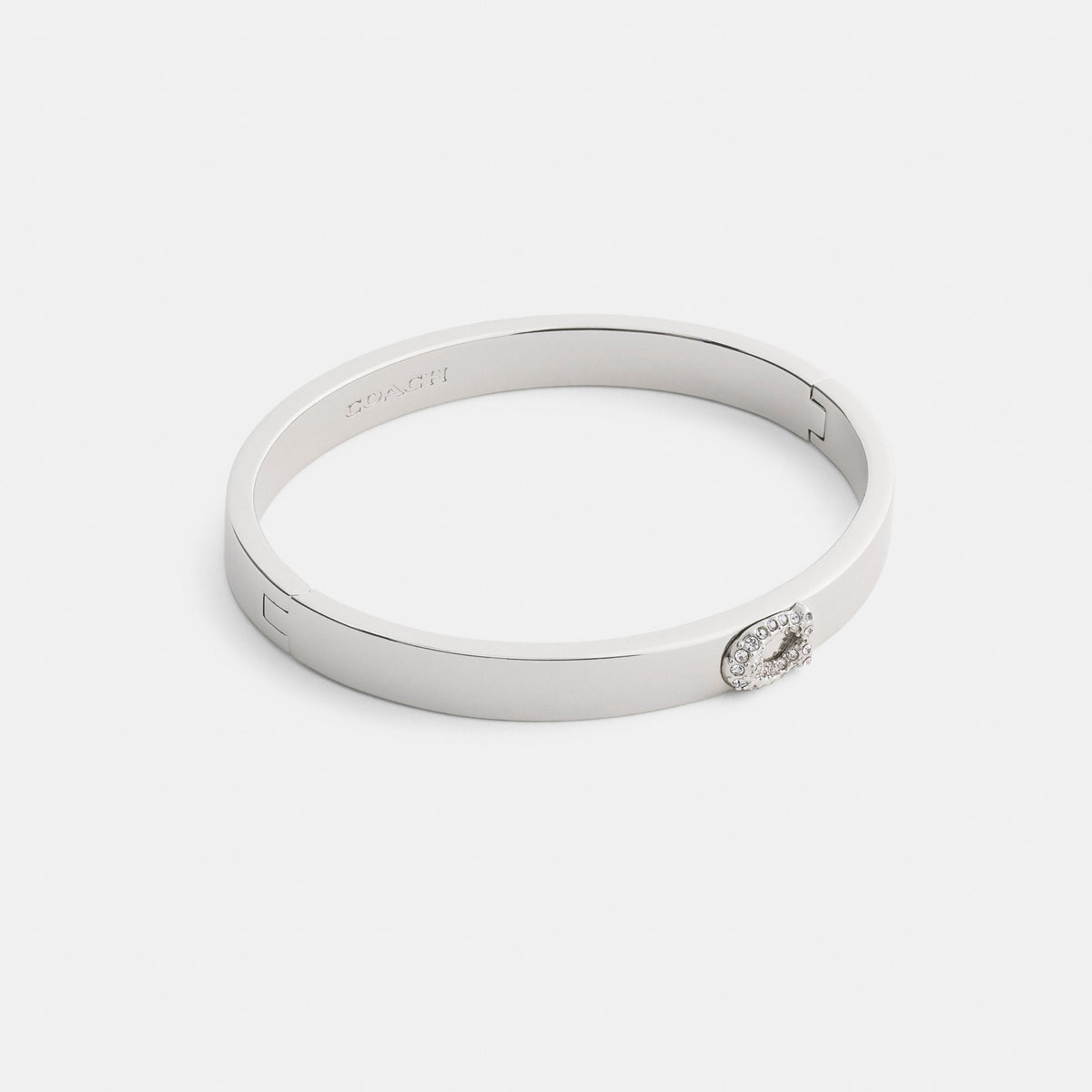 Pavé C Hinged Bangle