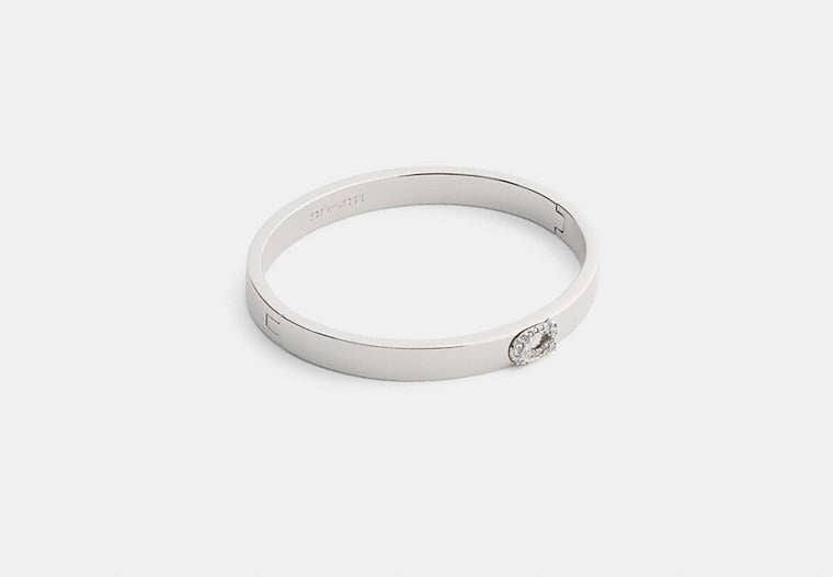 Pavé C Hinged Bangle