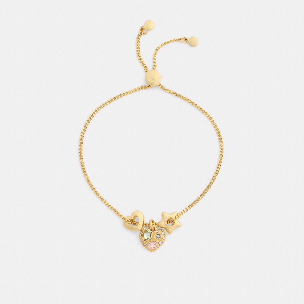 Stars And Hearts Rondell Slider Bracelet