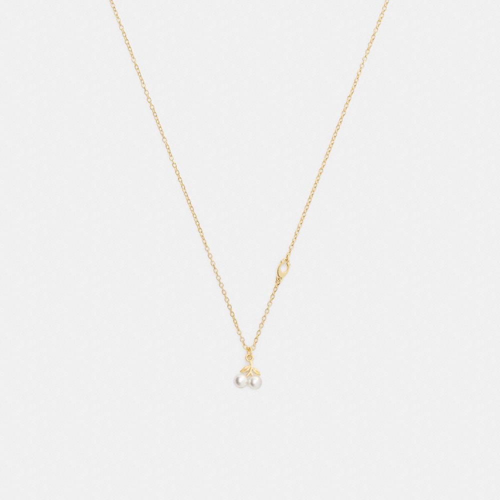 Pearl Cherry Pendant Necklace