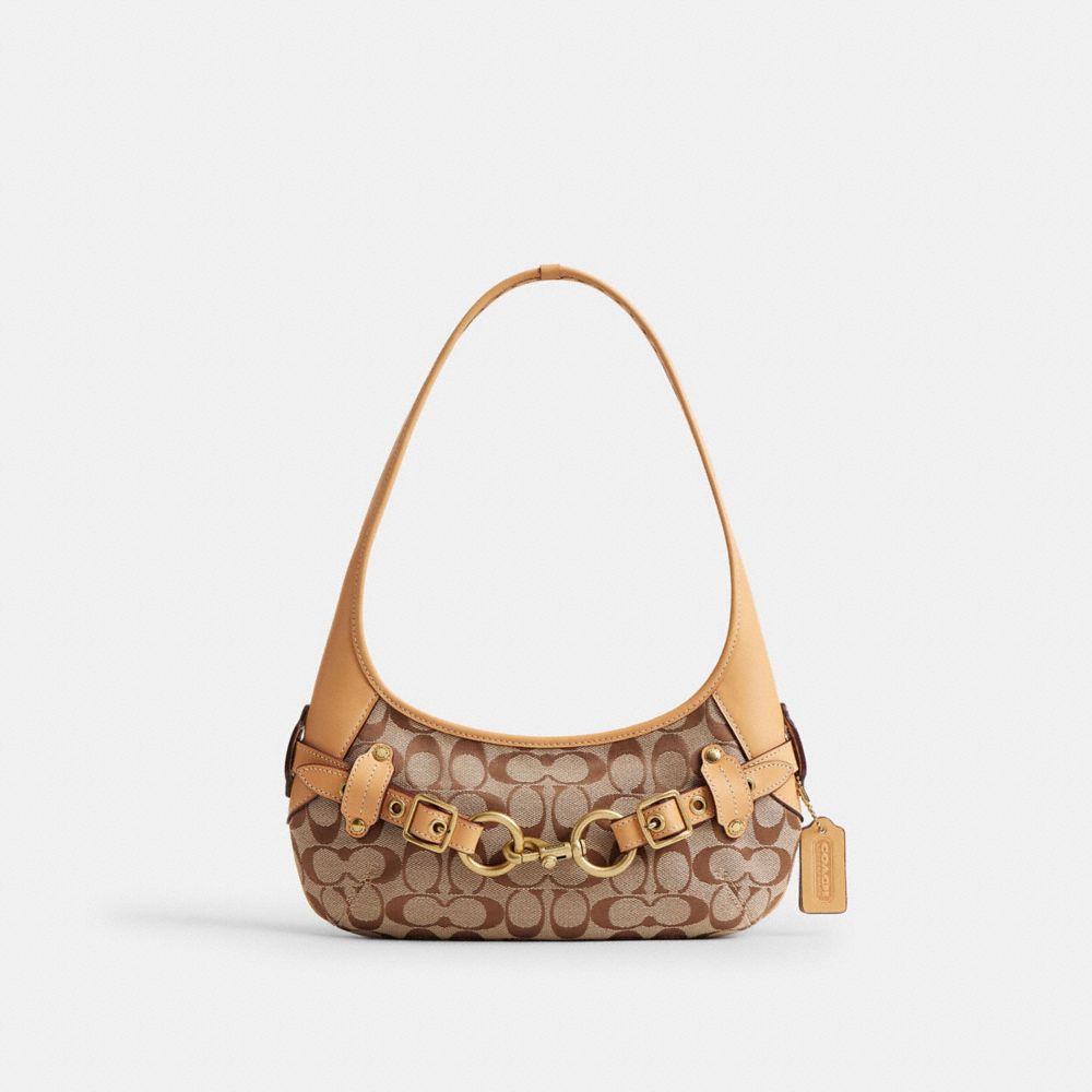 Belted Ergo Shoulder Bag 26 In Signature Jacquard