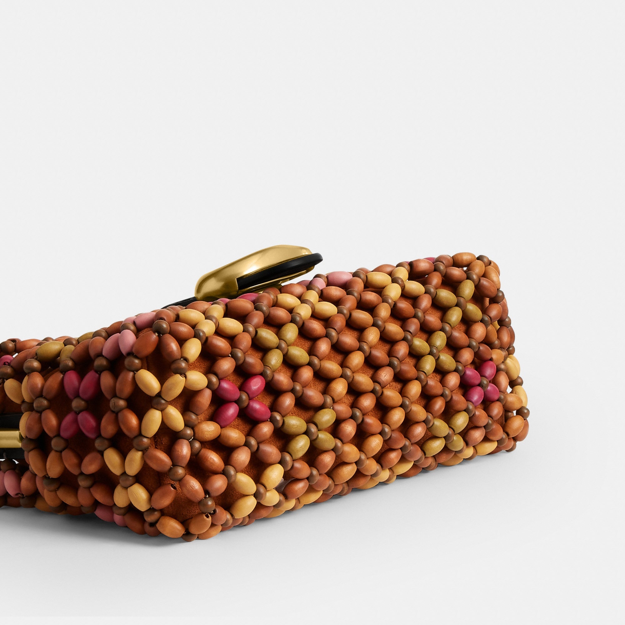 Tabby Shoulder Bag 26 With Wooden Beading