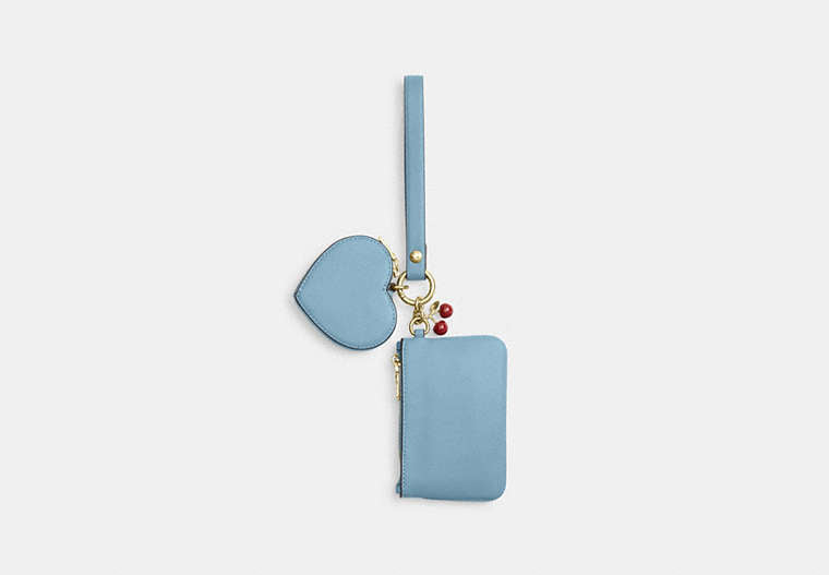 Wristlet And Heart Pouch With Charm