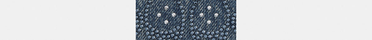 Essential Slim Card Case In Regenerative Cotton Denim With Crystal Signature