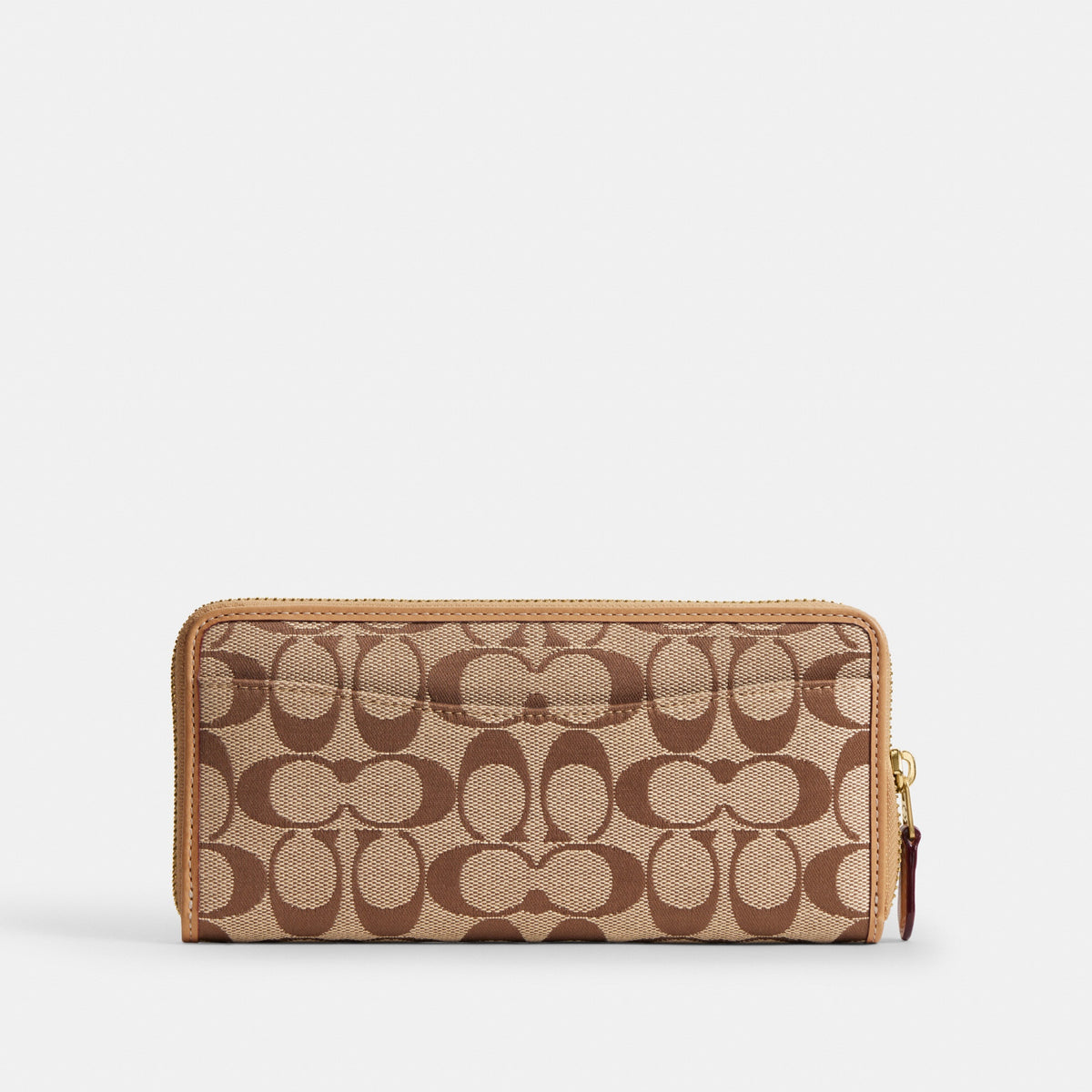 Essential Slim Accordion Zip Wallet In Signature Jacquard