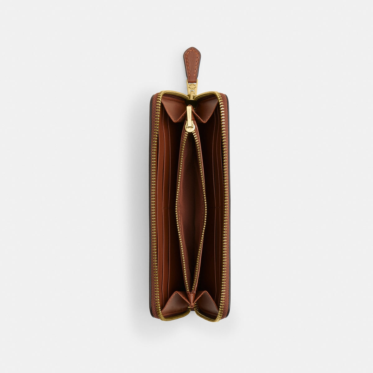 Slim Accordion Zip Wallet In Loved Leather