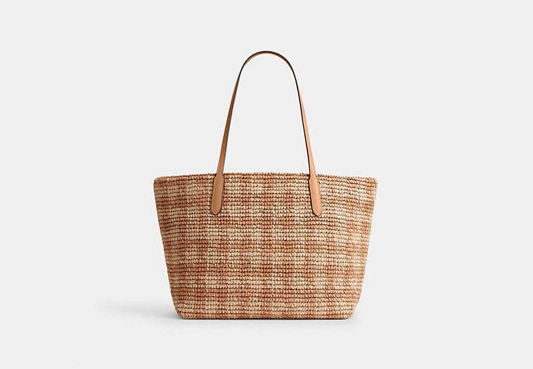 City Tote Bag With Gingham Print