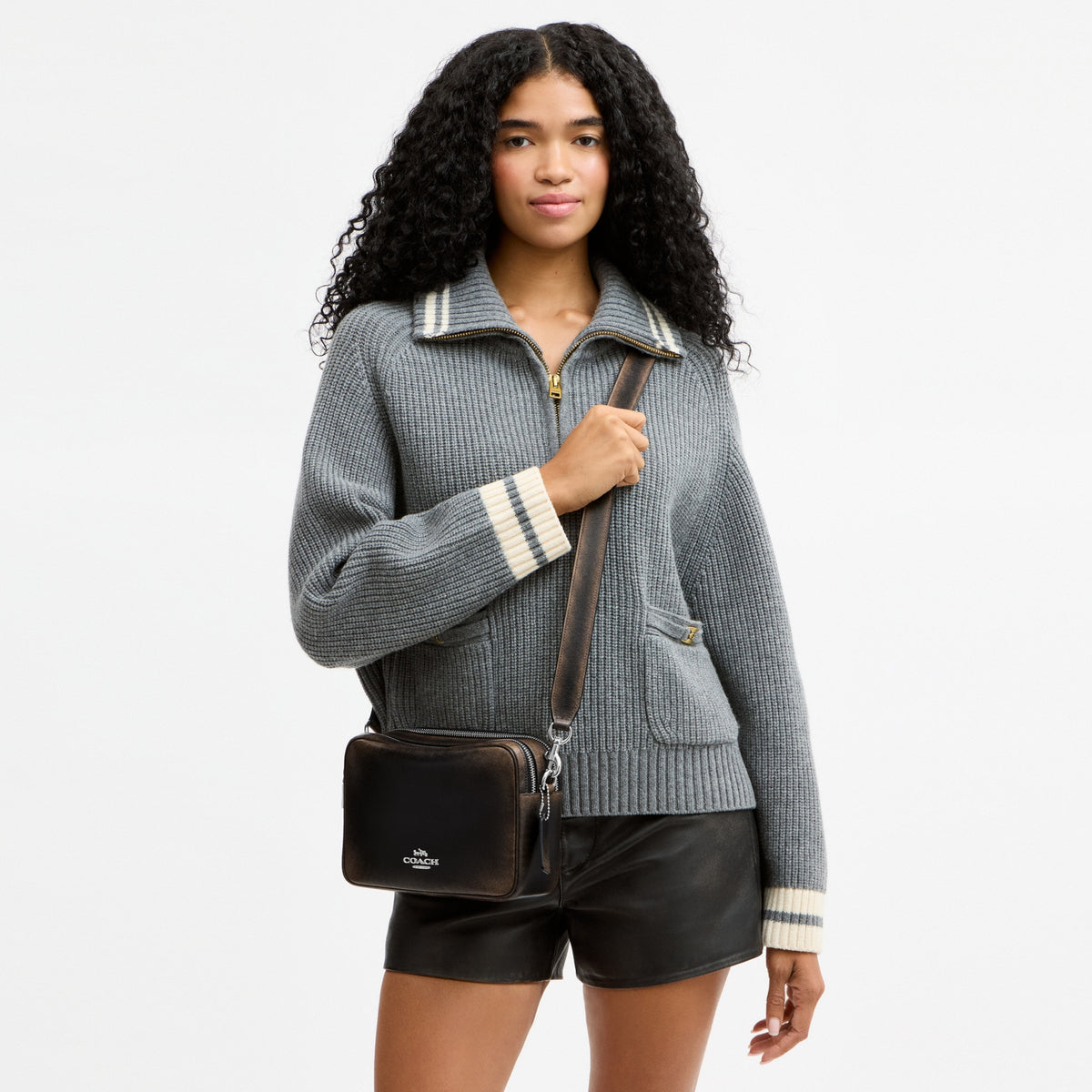 Carey Crossbody Bag In Loved Leather