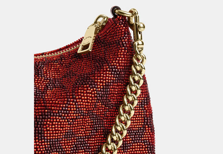Teri Shoulder Bag In Signature Beaded Satin