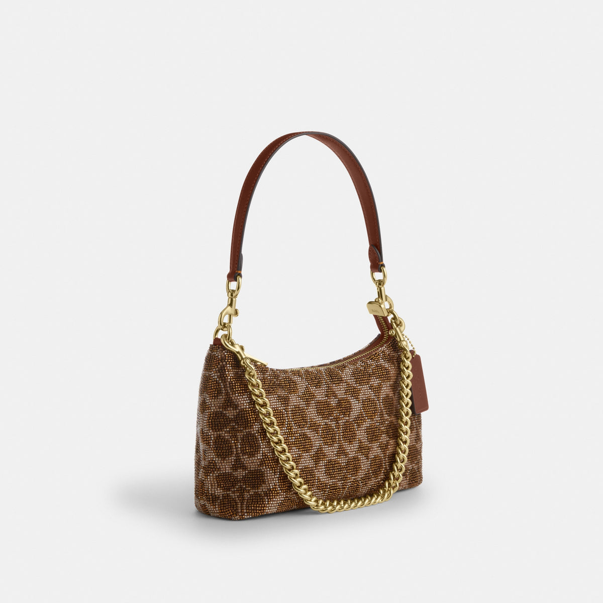 Teri Shoulder Bag In Signature Beaded Satin