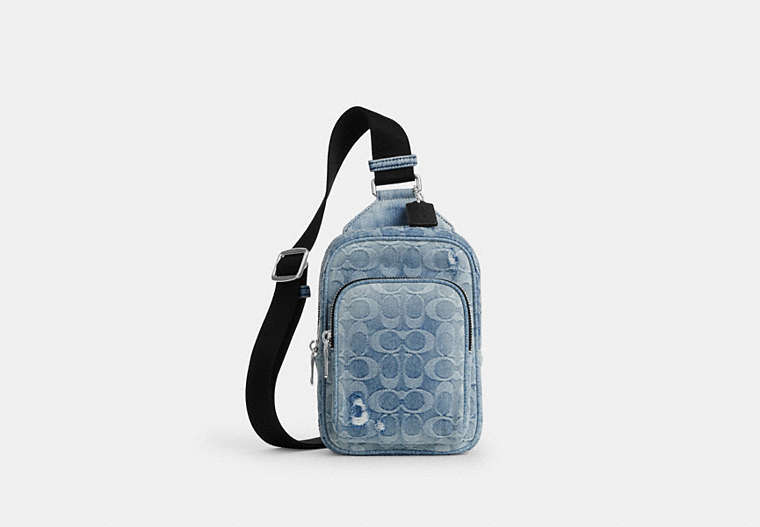 Racer Sling Pack In Loved Signature Denim
