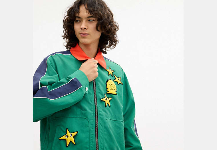 Coach | Brain Dead Nylon Racer Jacket In Recycled Polyamide