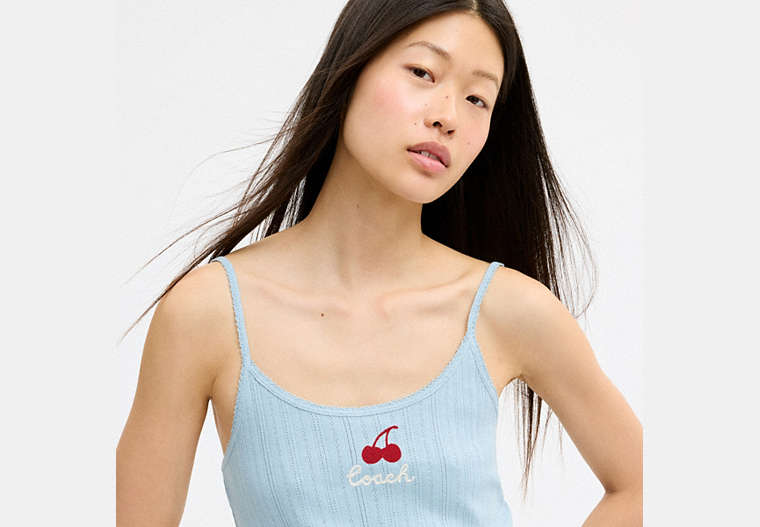 Cherry Pointelle Tank