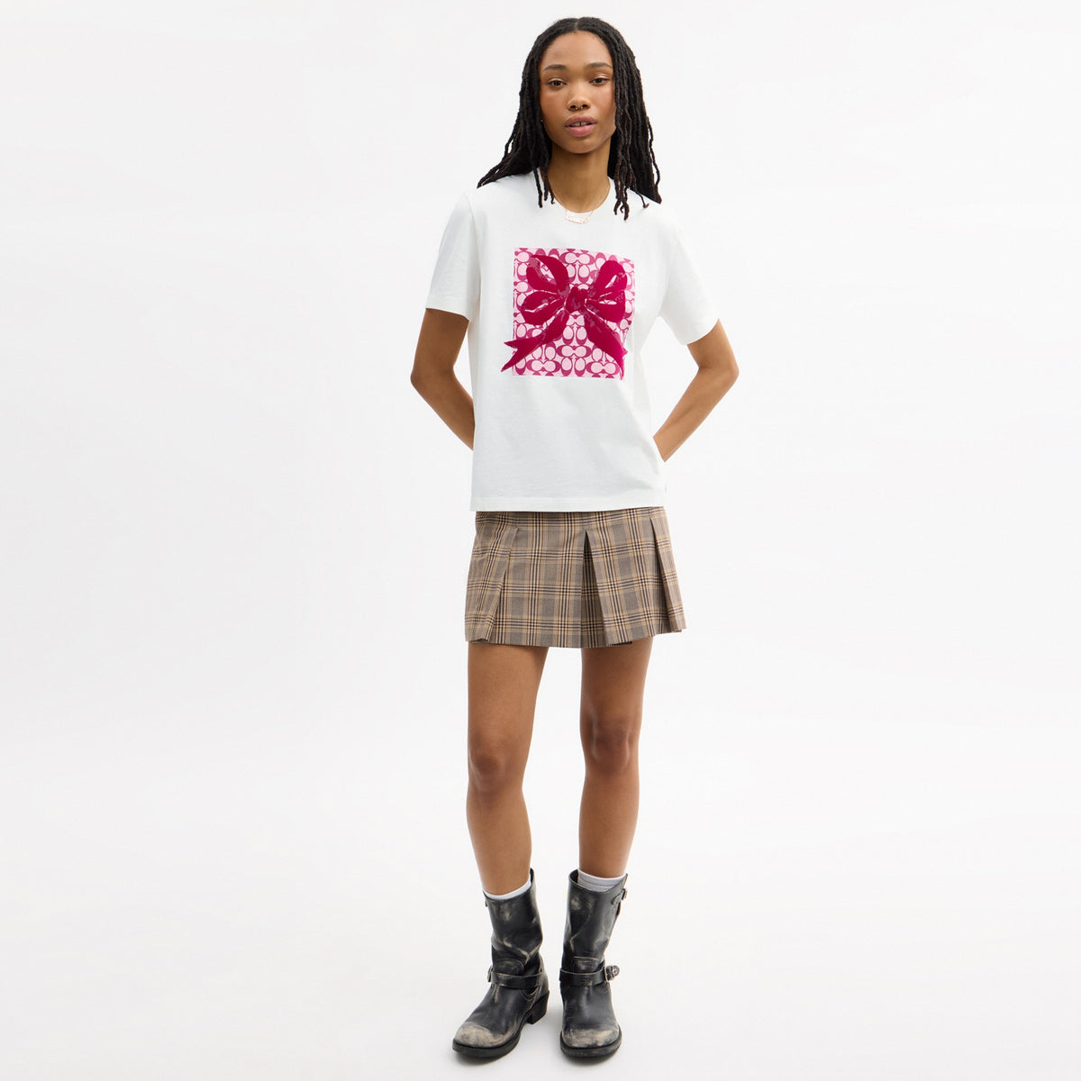 Signature Square Bow Classic T-Shirt In Organic Cotton
