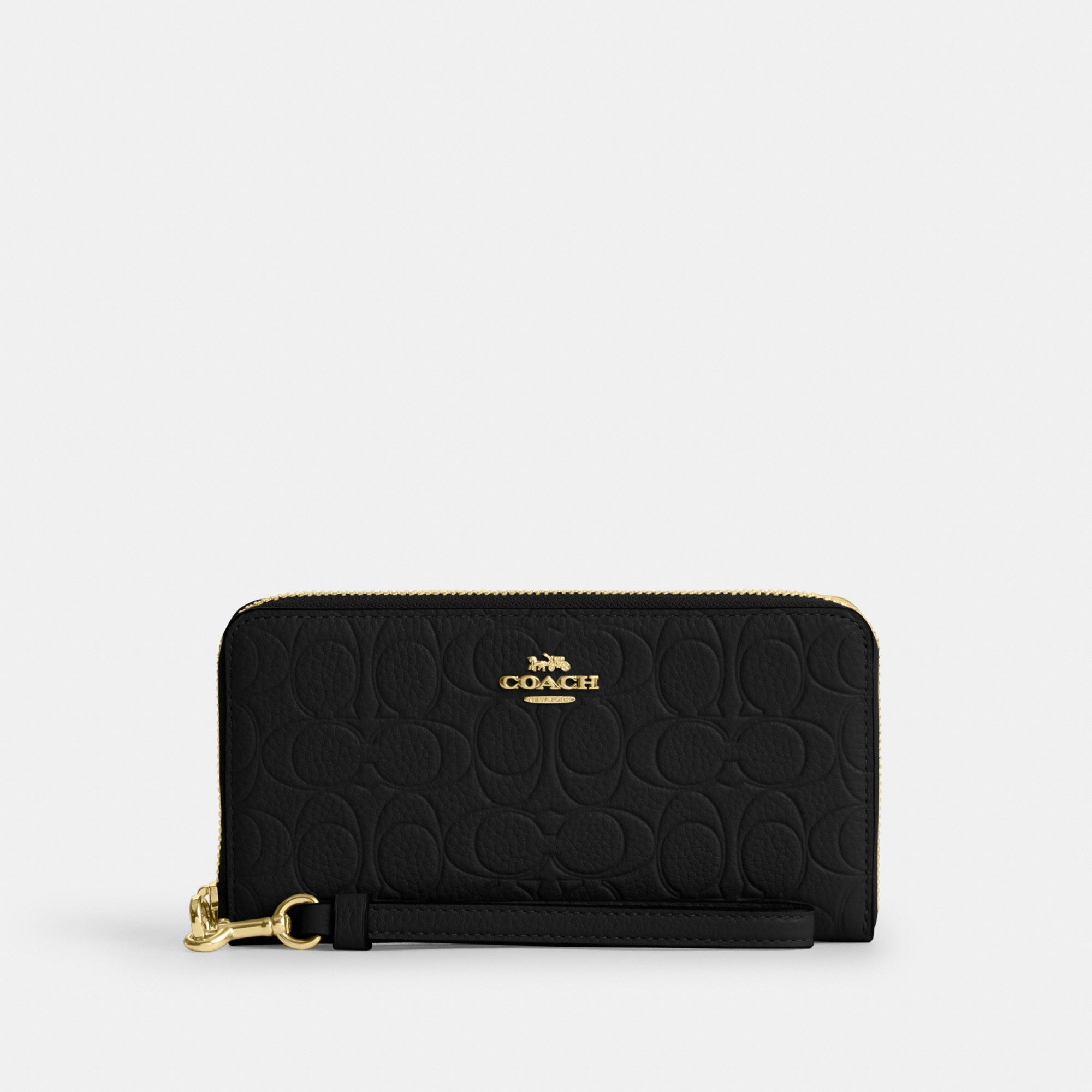 Long Zip Around Wallet In Signature Leather