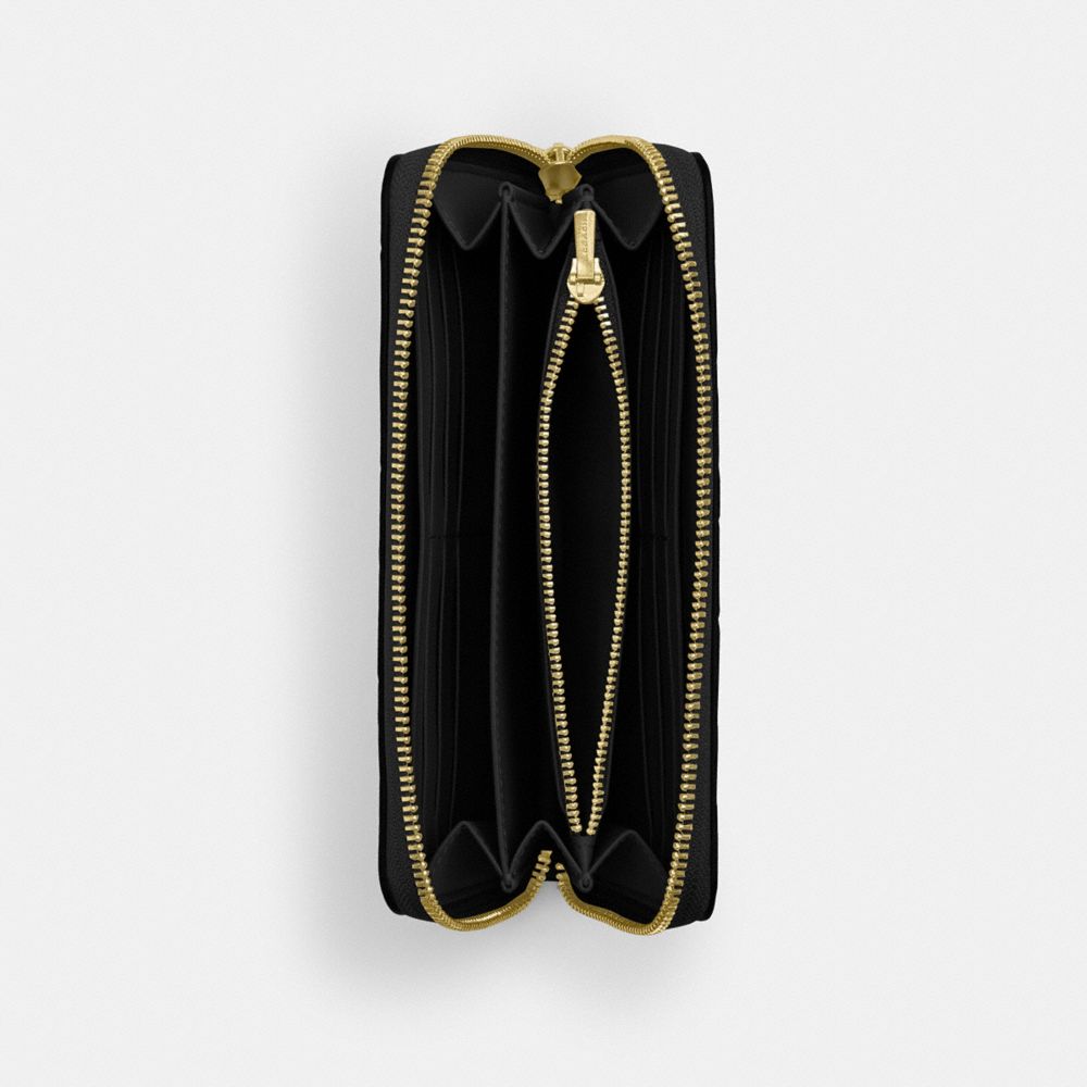Long Zip Around Wallet In Signature Leather