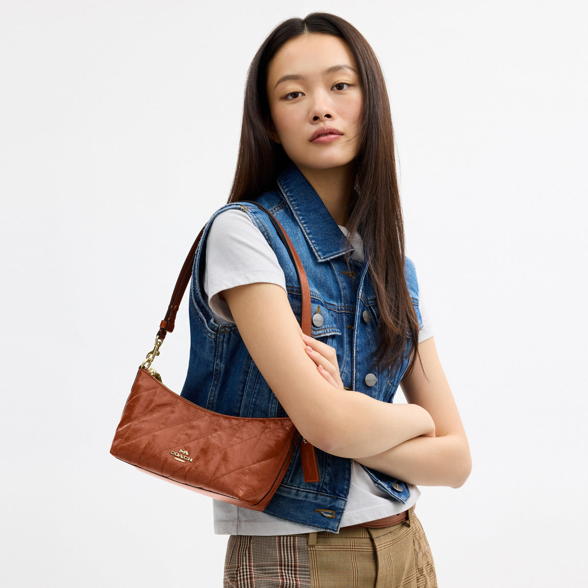 Caitlin Shoulder Bag With Quilting And Charm