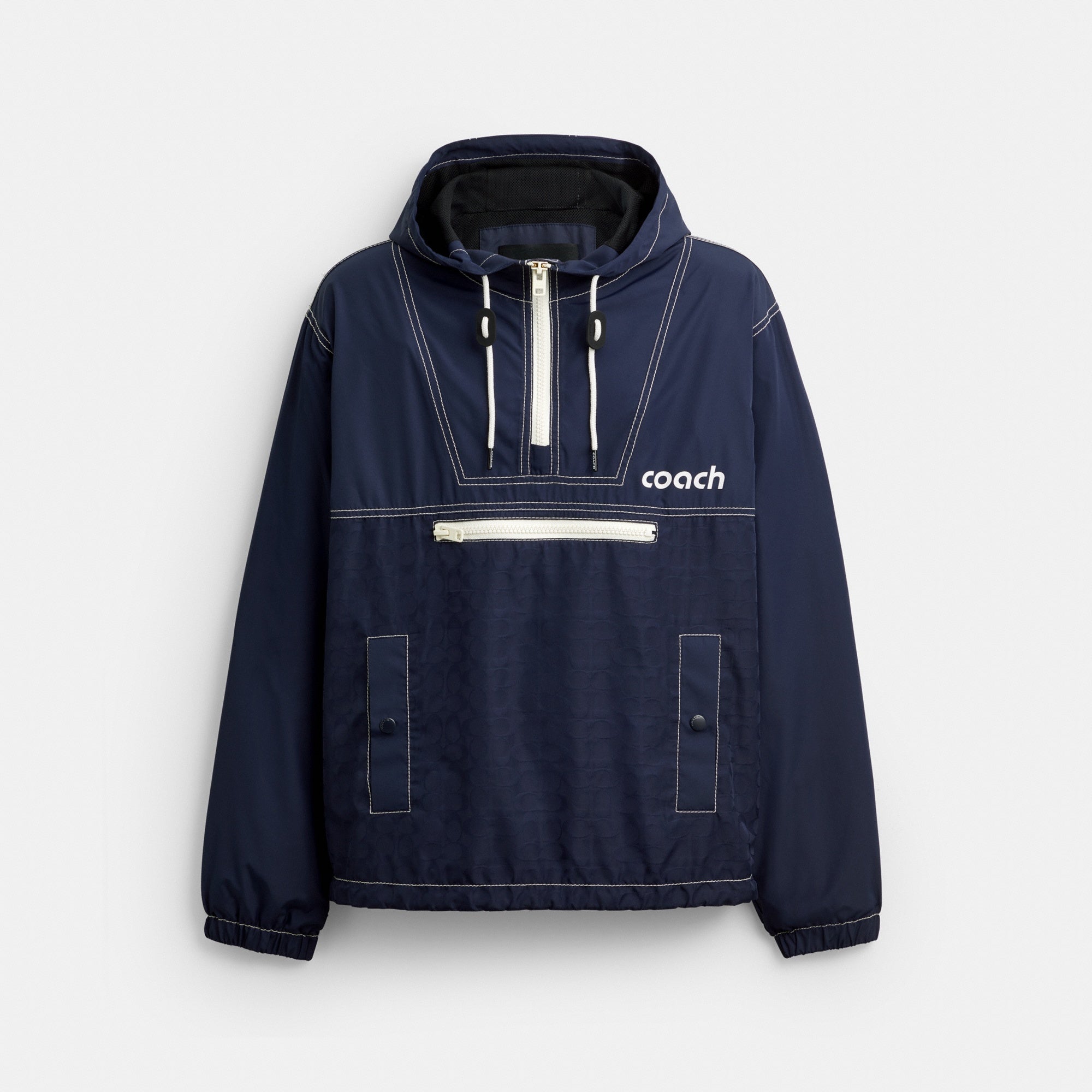 Half Zip Windbreaker In Recycled Polyester