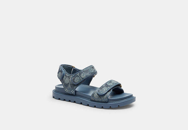 Brynn Sandal In Crystal Signature Denim