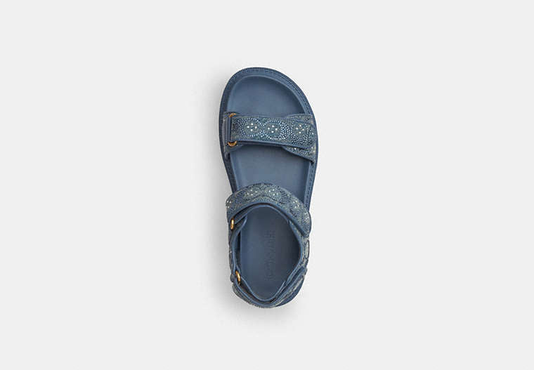 Brynn Sandal In Crystal Signature Denim