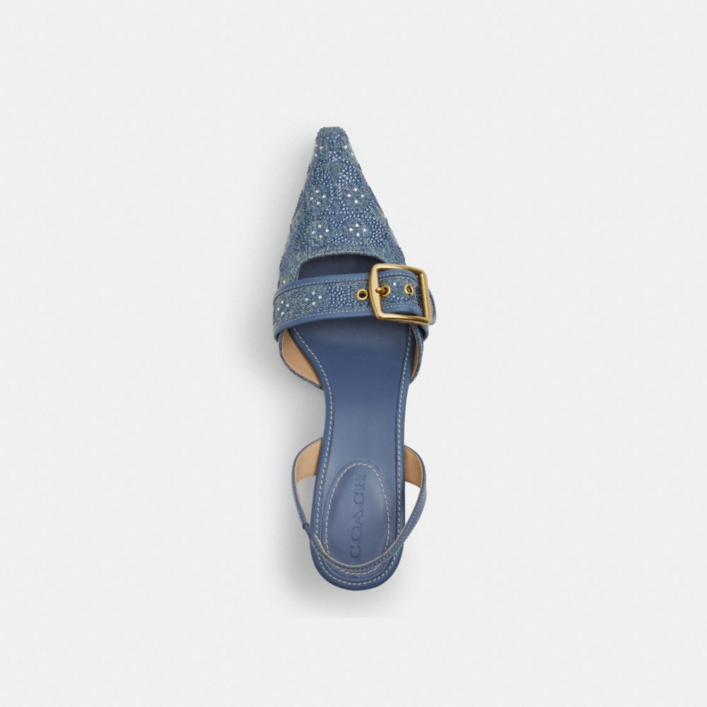 Margot Slingback In Loved Denim