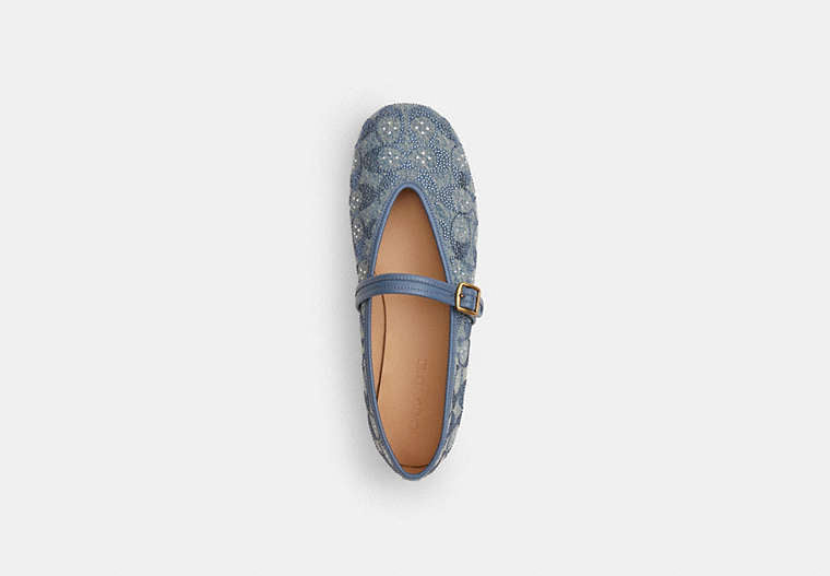 Mary Jane In Crystal Signature Denim