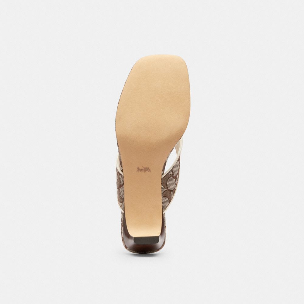 Bow Thong Kitten Heel In Signature Jacquard