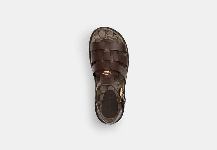 Lucy Lug Sole Sandal In Signature Jacquard