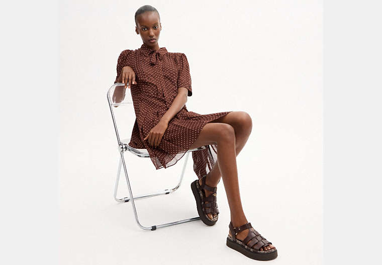 Lucy Lug Sole Sandal In Signature Jacquard