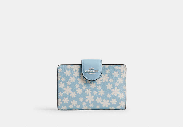 Medium Corner Zip Wallet With Floral Print