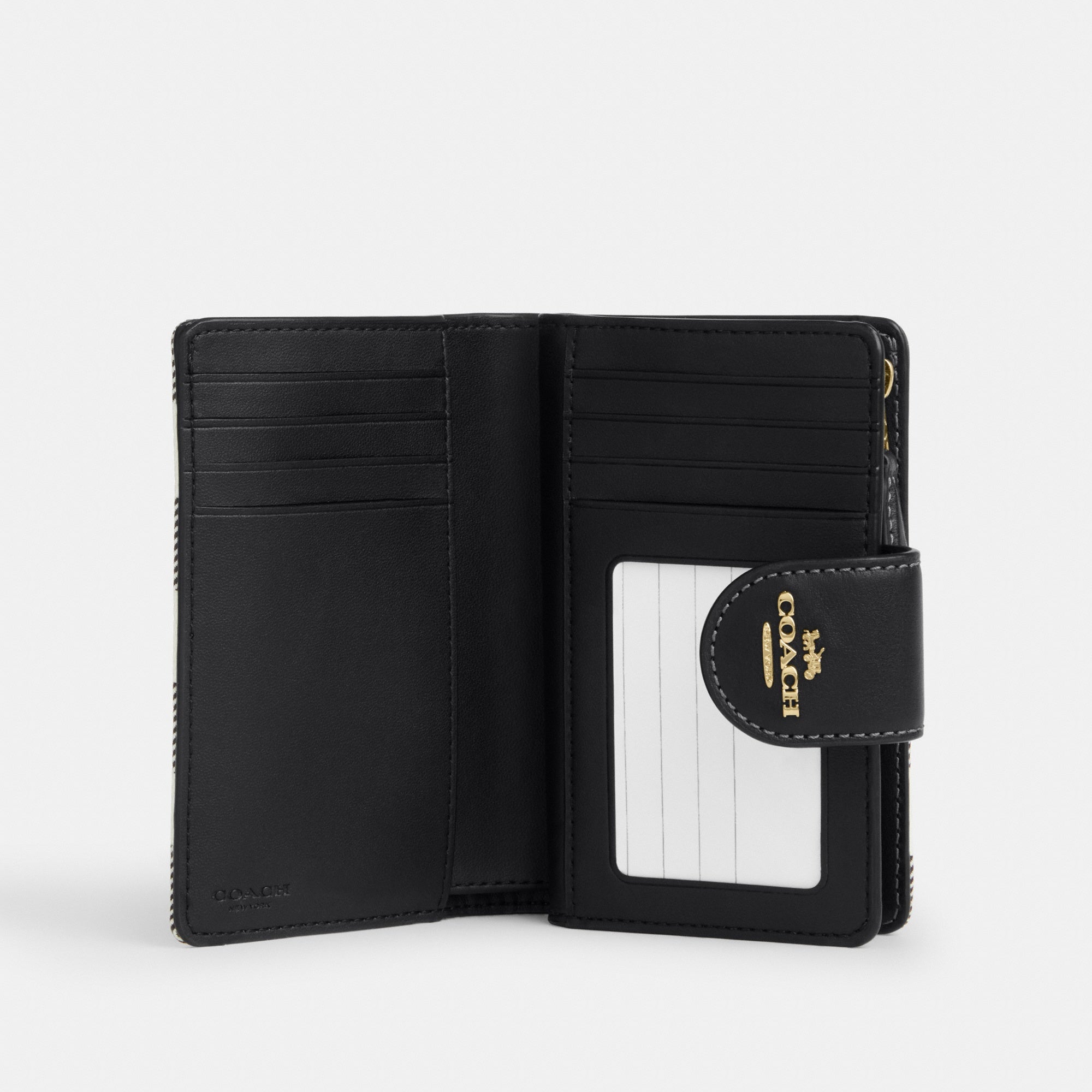 Medium Corner Zip Wallet With Gingham Print