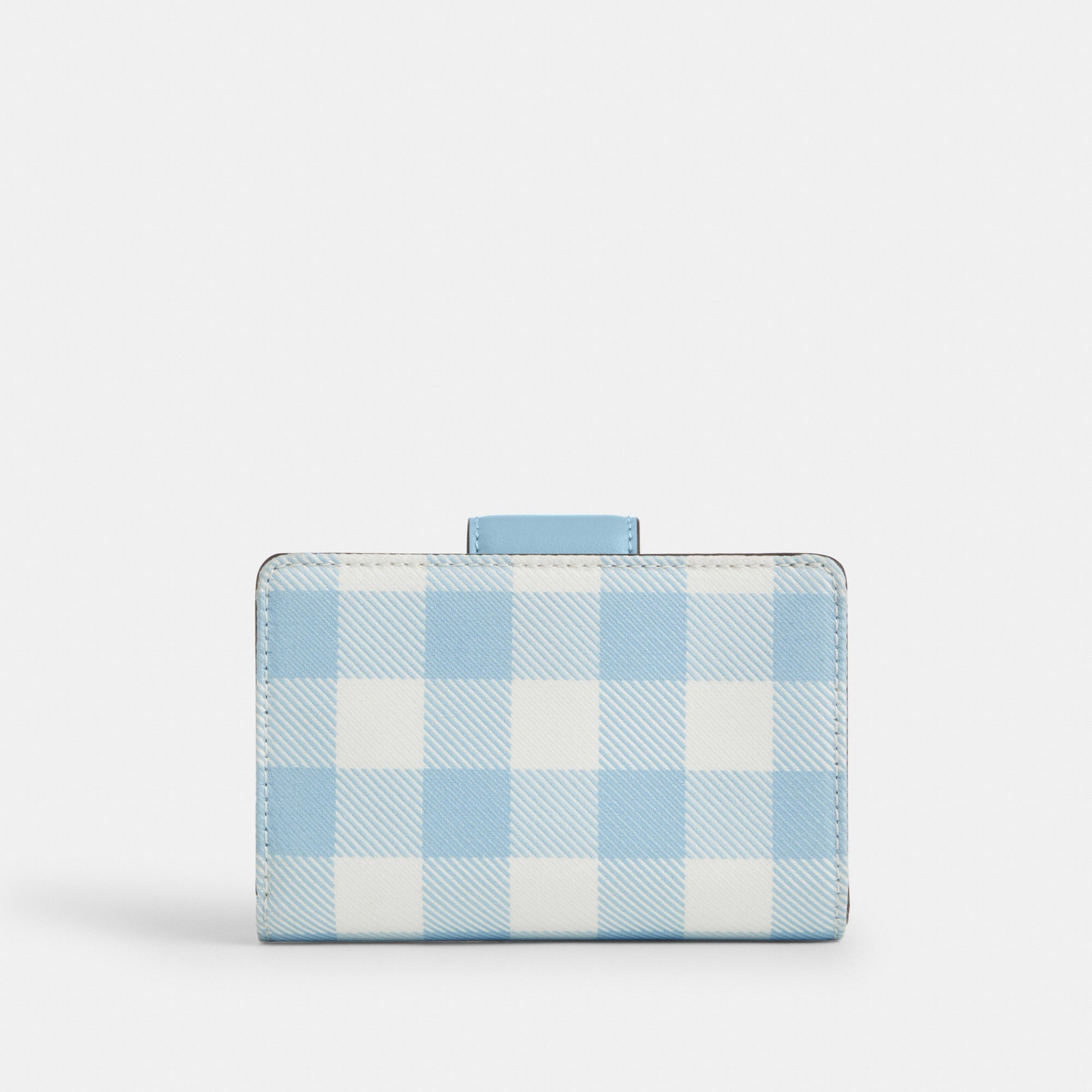Medium Corner Zip Wallet With Gingham Print