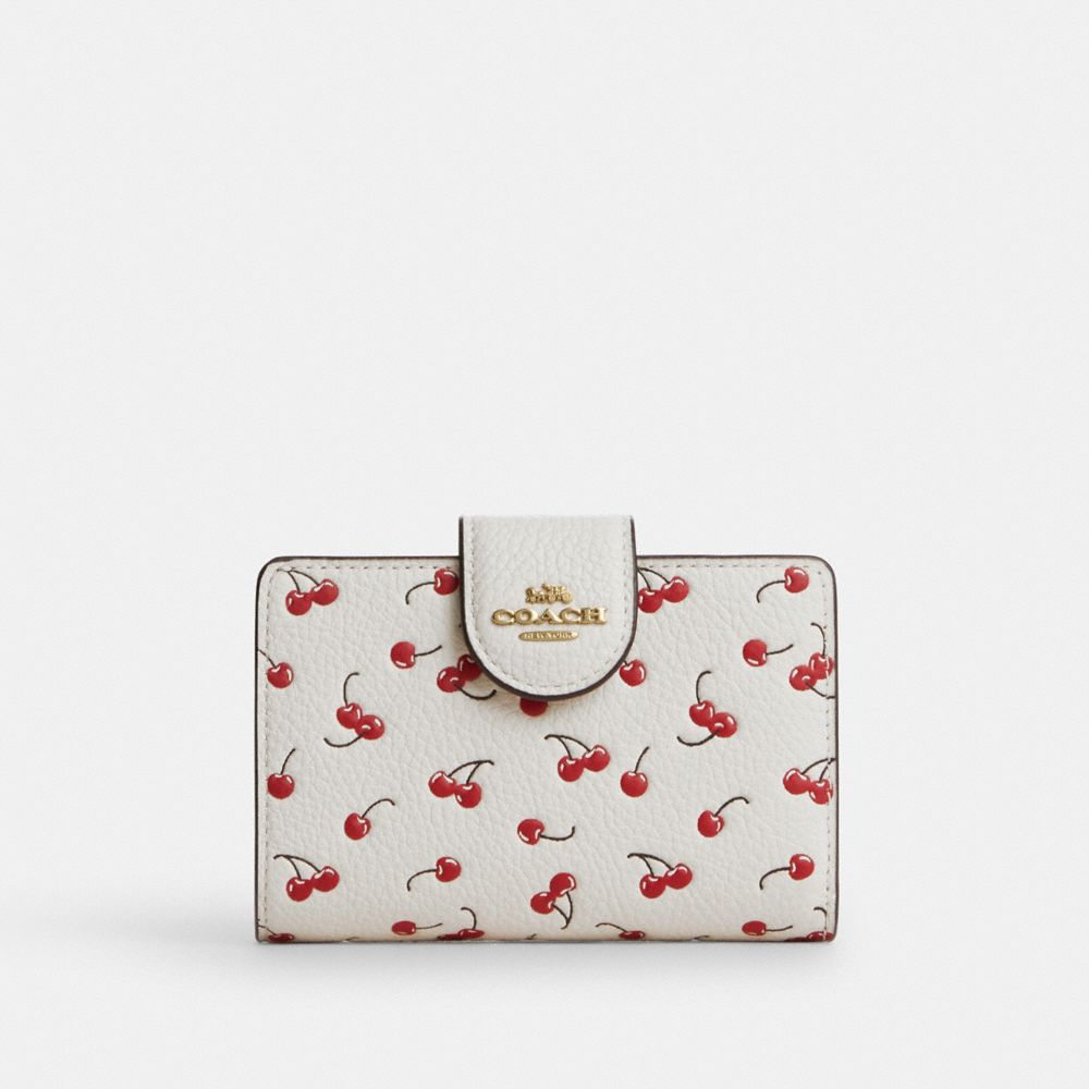 Medium Corner Zip Wallet With Gingham Print