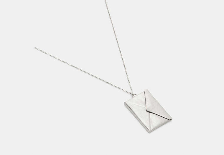 Envelope Pendant Long Necklace