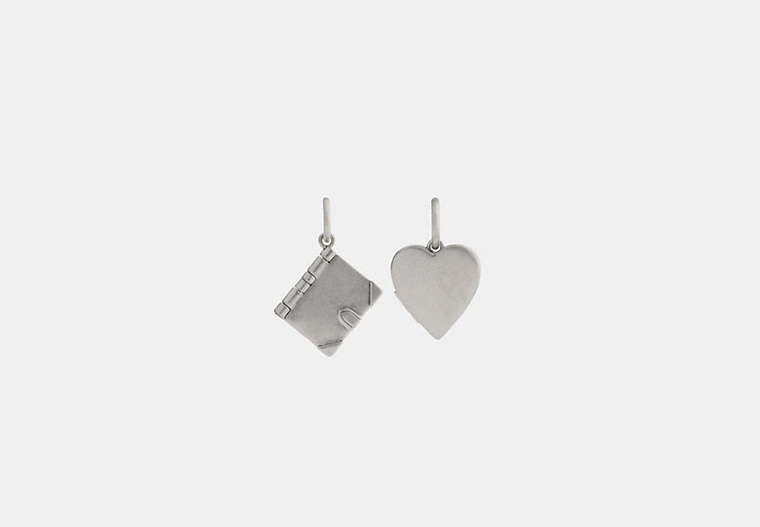 Heart Locket And Book Mismatch Earrings