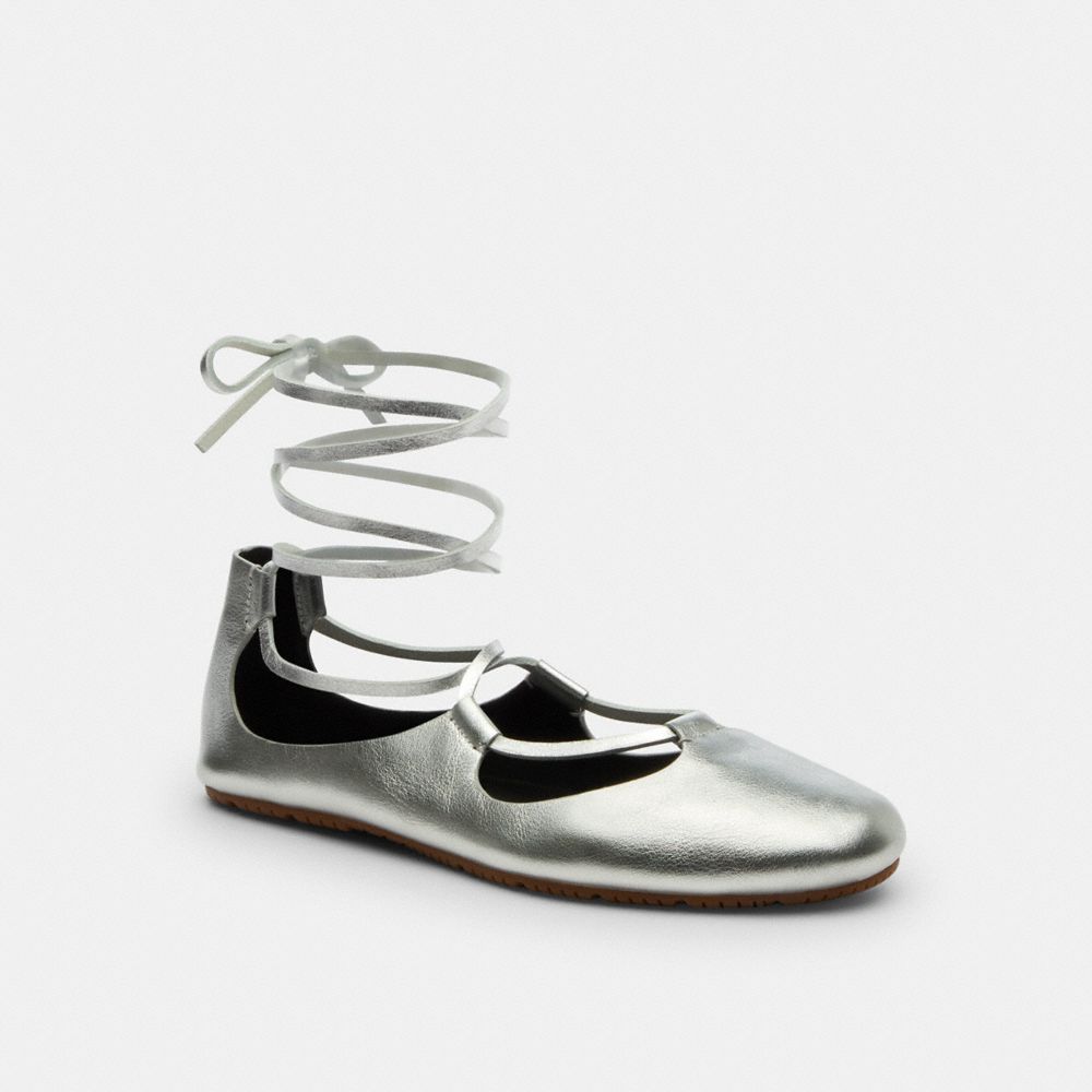 Lace-Up Soft Ballet Flat