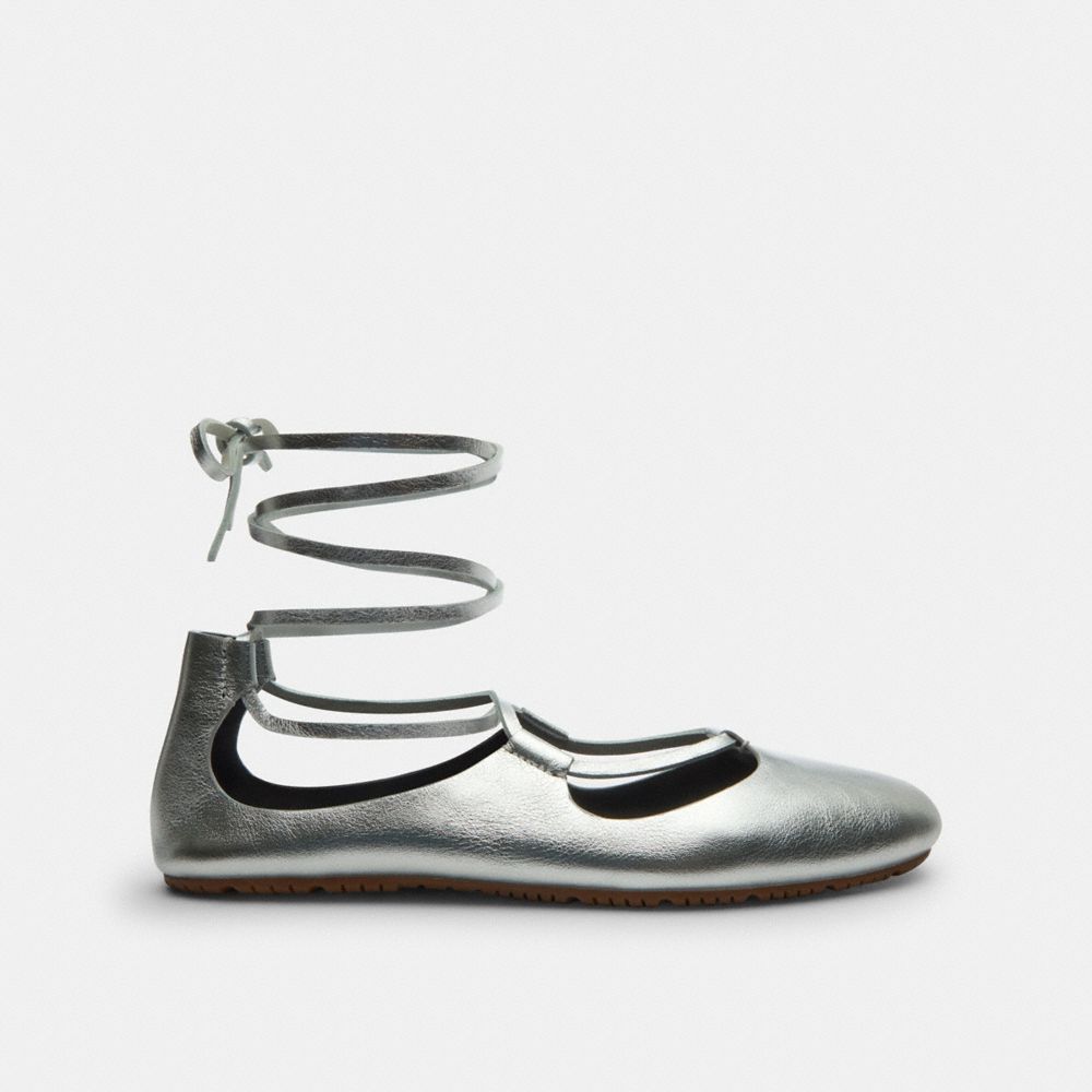 Lace-Up Soft Ballet Flat