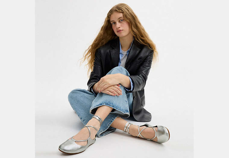 Lace-Up Soft Ballet Flat