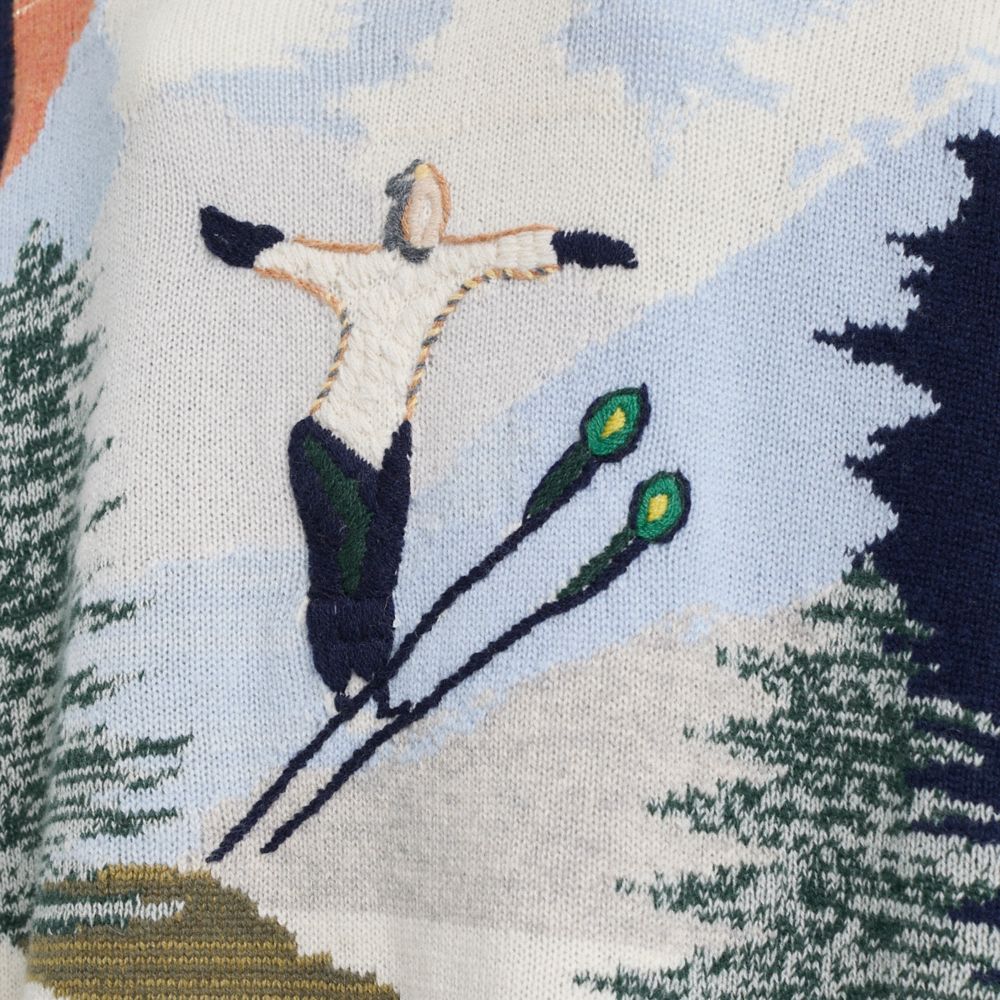 Restored Holiday Intarsia Sweater In Recycled Wool And Cashmere
