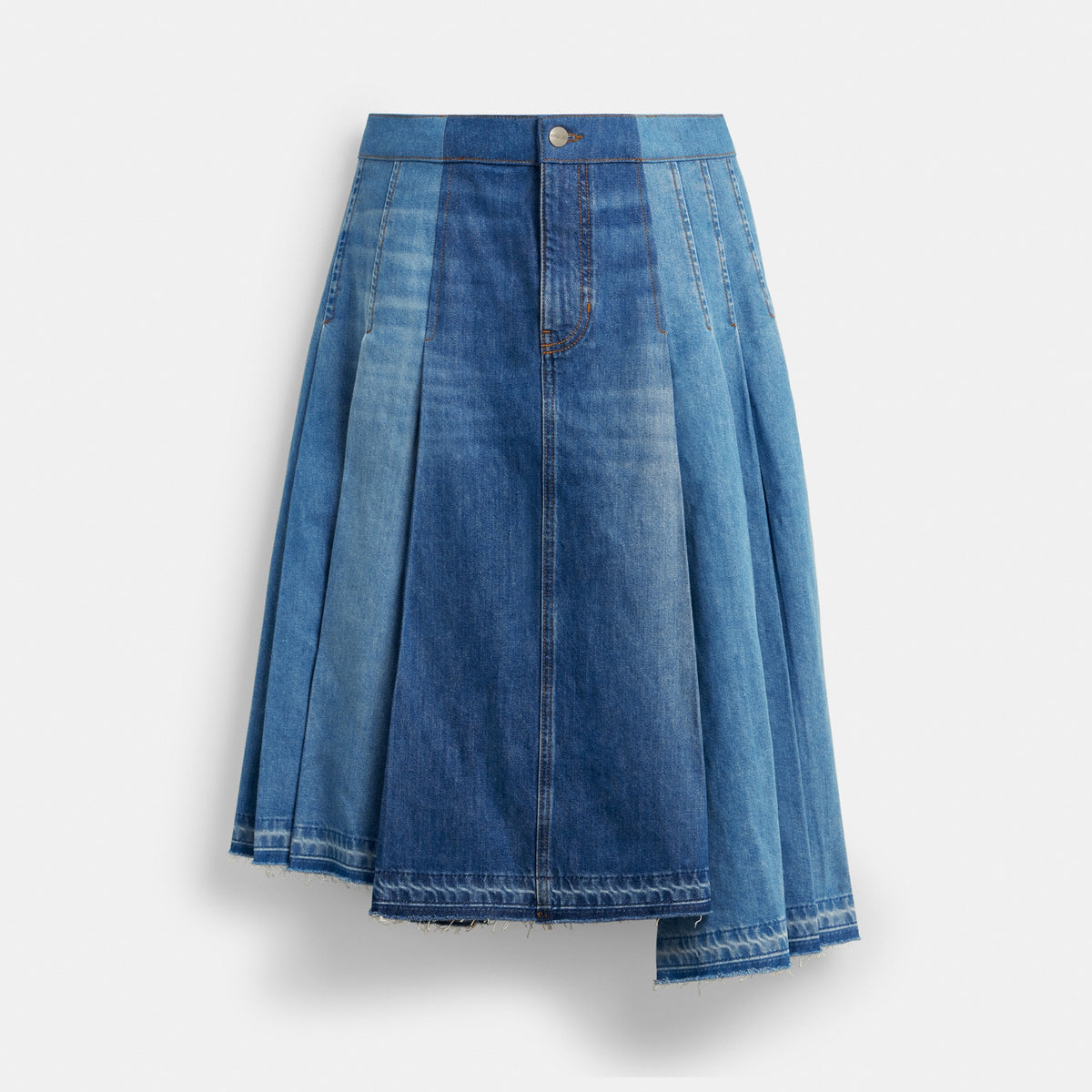 Maxi Denim Skirt In Organic Cotton