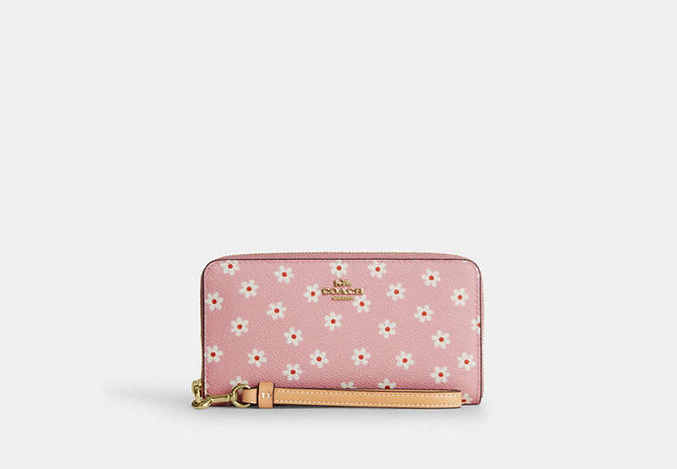 Long Zip Around Wallet With Floral Print