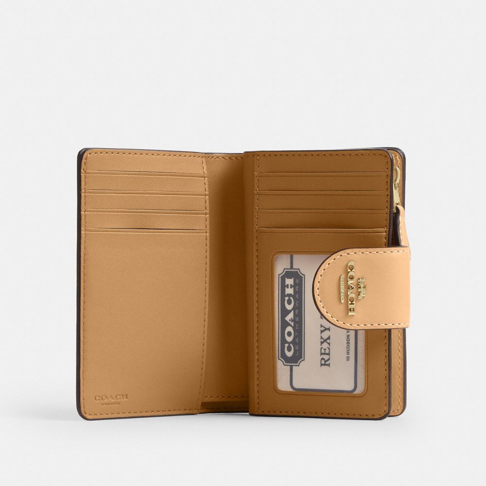 Medium Corner Zip Wallet With Gingham Print