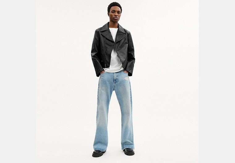 Shrunken Leather Biker Jacket