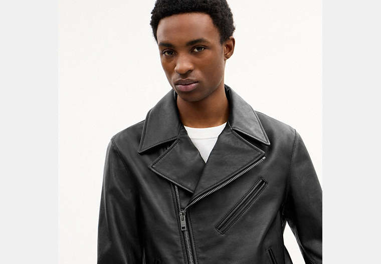 Shrunken Leather Biker Jacket