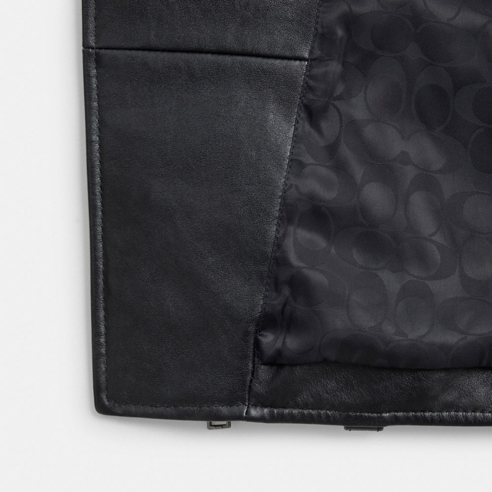 Shrunken Leather Biker Jacket