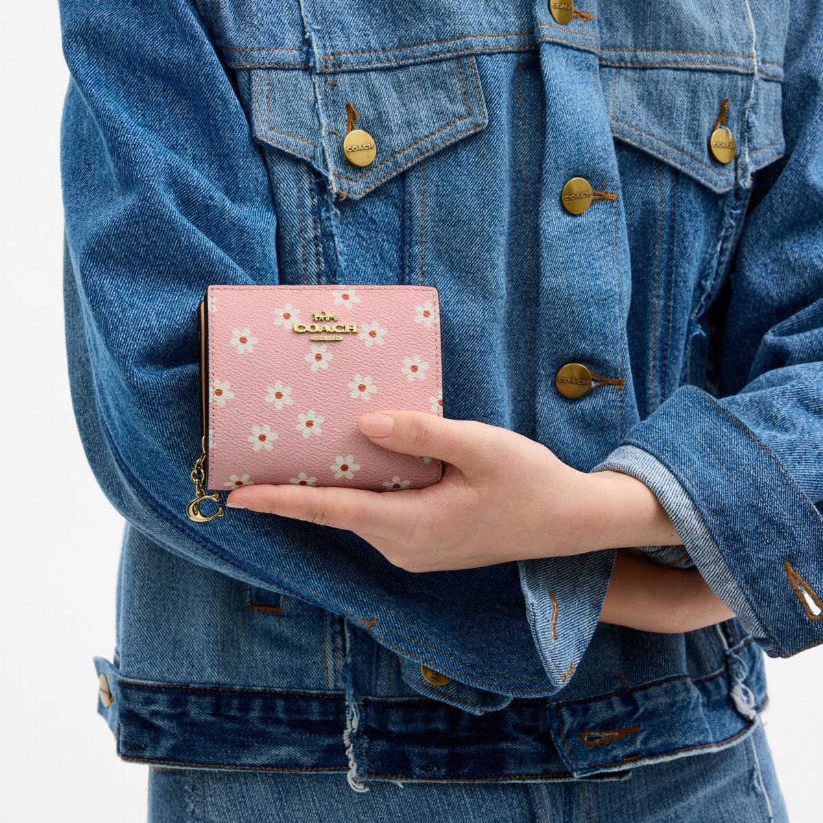 Snap Wallet With Floral Print