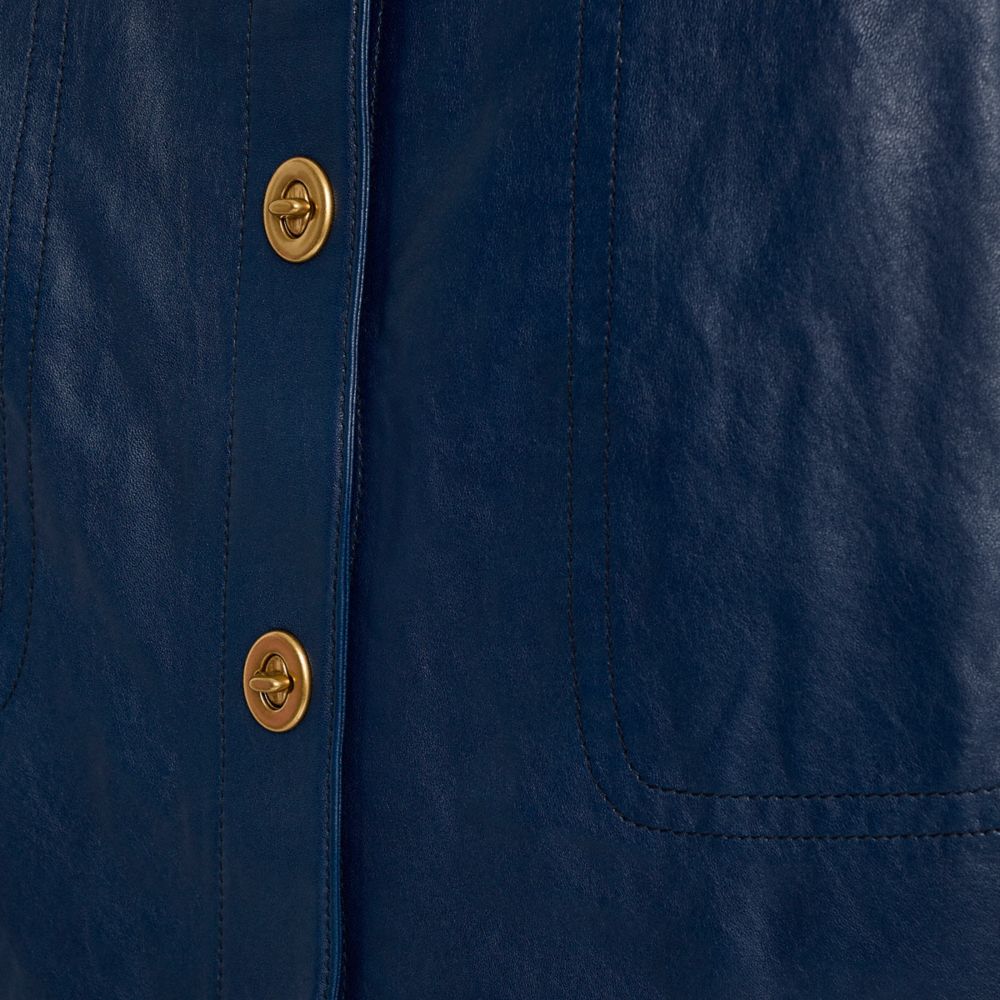 Restored Leather Skirt With Turnlocks