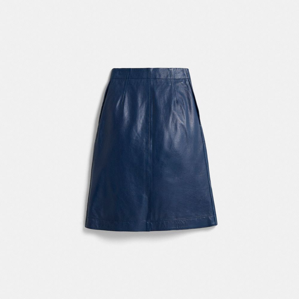 Restored Leather Skirt With Turnlocks